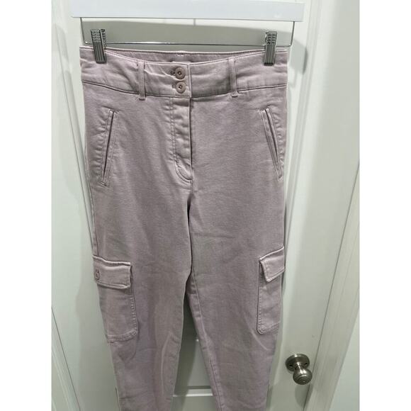 Wilfred Free Aritzia Modern Cargo Pants Purple Slate Barrel Leg High Rise Sz 4 - Picture 3 of 8